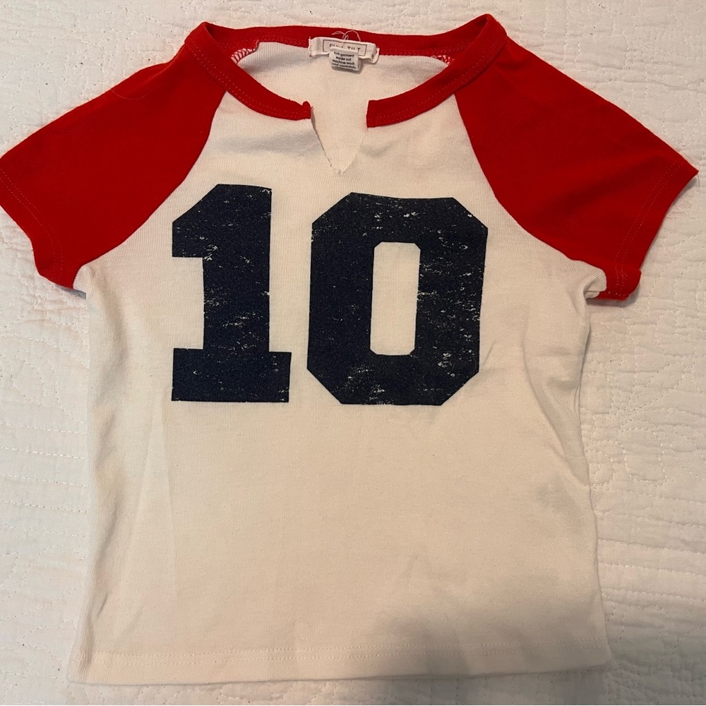 Tilly’s Red and White baby Tee